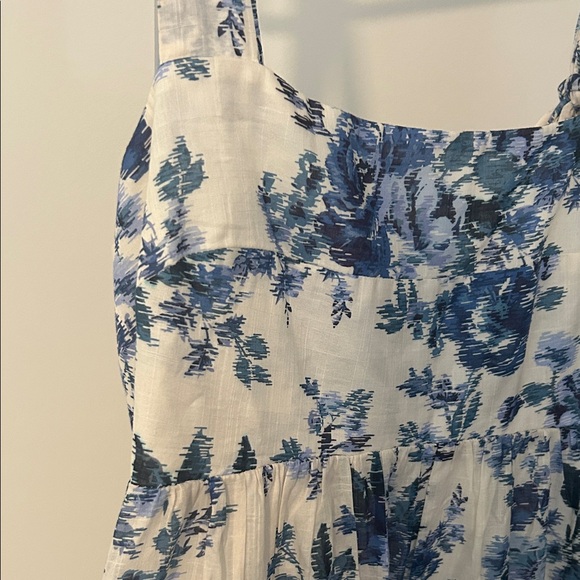Zimmermann Floral Blue and White Tiered Maxi Dress - Picture 5 of 5